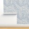 Cream Blue Tropical Palm Soft Watercolor fan palm Custom Pre-pasted Wallpaper by Spoonflower Pre-Pasted Wallpaper 2FT Wide